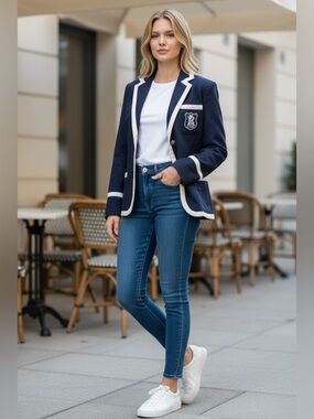 Rugby Ralph Lauren Navy Rowing Blazer Size 4 NWT